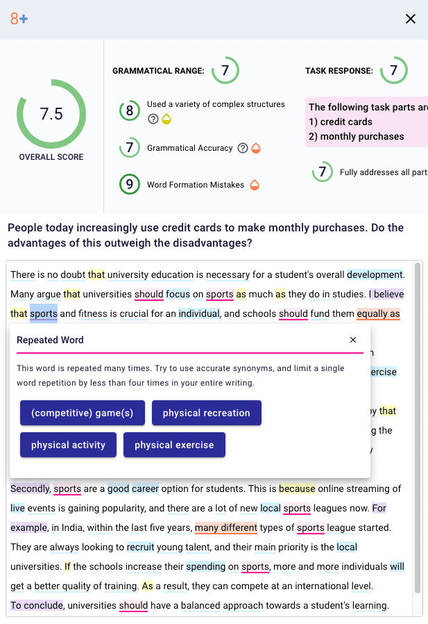 evaluate your ielts writing essay for free